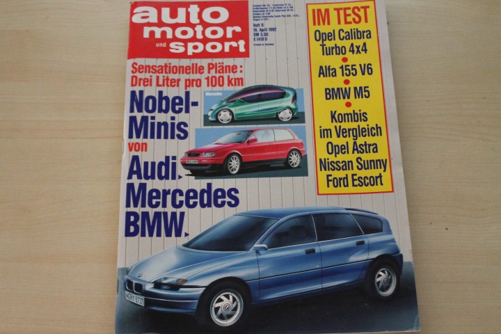 Deckblatt Auto Motor und Sport (09/1992)